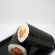 Raw Salmon Avocado Sushi 